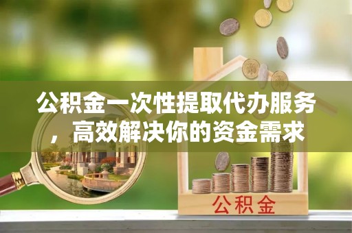 公安公积金一次性提取代办服务，高效解决你的资金需求