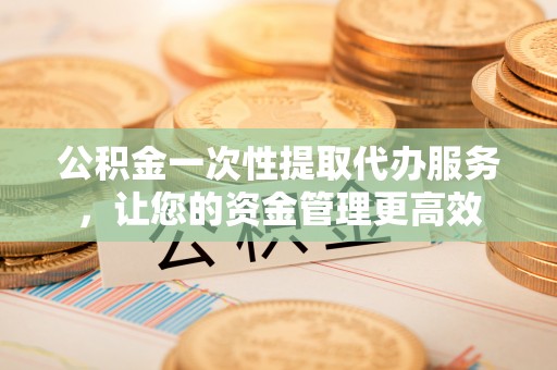 公安公积金一次性提取代办服务，让您的资金管理更高效