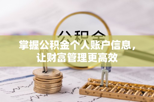 公安掌握公积金个人账户信息，让财富管理更高效