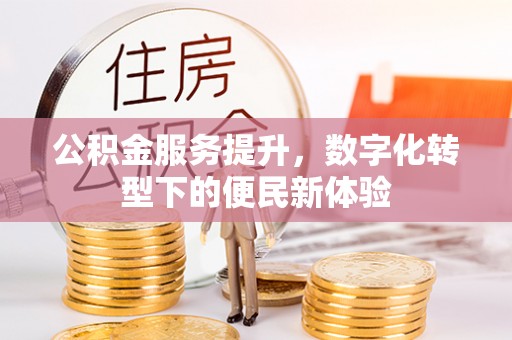 公安公积金服务提升，数字化转型下的便民新体验