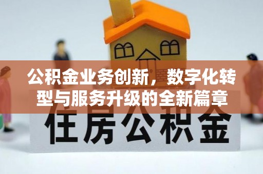 公安公积金业务创新，数字化转型与服务升级的全新篇章