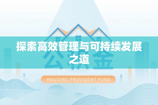 公安探索高效管理与可持续发展之道